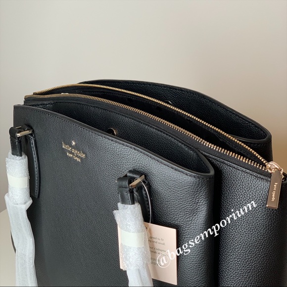 Kate Spade Large Leather Black Monet Tote Bag - Picture 7 of 15